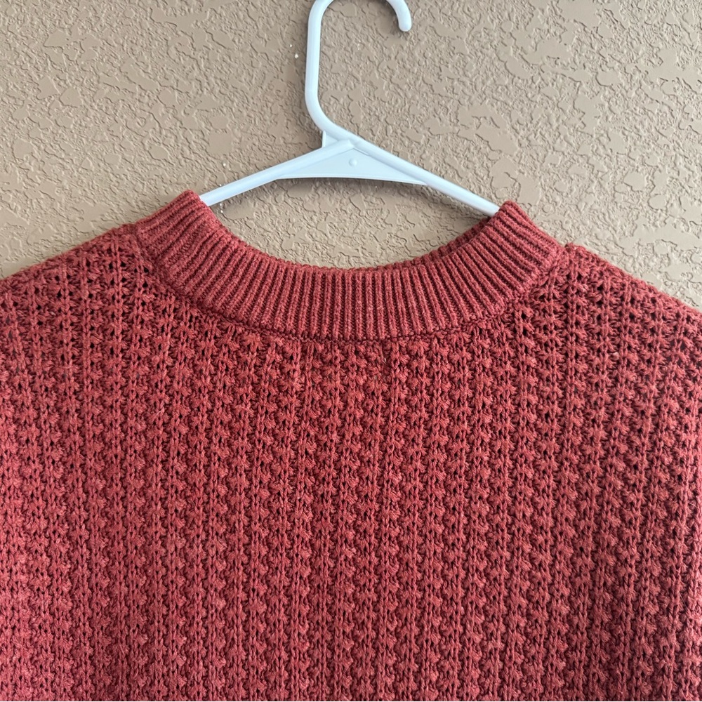 Universal Thread Cozy Knit Pullover Maroon Crewne… - image 7